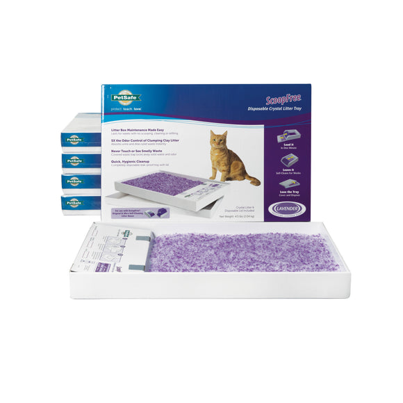 PetSafe ScoopFree Litter Tray Refill with Lavender Crystals 6 pack Purple 22