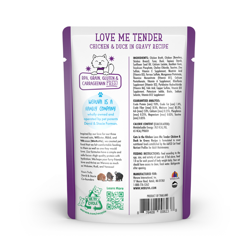 Weruva Cats In the Kitchen Love Me Tender Pouches Wet Cat Food