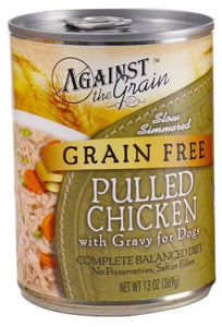 Against the Grain Pulled Chicken in Gravy Canned Dog Food
