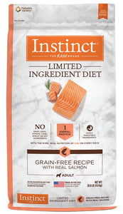 Instinct Limited Ingredient Adult Diet Grain Free Real Salmon Recipe Natural Dry Dog Food