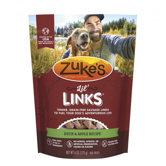 Zukes Lil' Links Grain Free Duck and Apple Recipe for Dogs