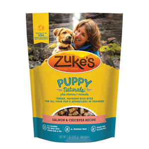 Zukes Puppy Naturals Grain Free Salmon and Chickpea Dog Treats