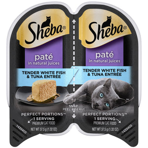 Sheba Pat Tender Whitefish & Tuna Entre Perfect Portions Twin Pack Wet Cat Food