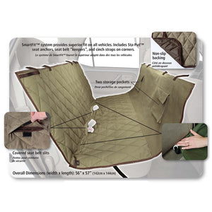 PetSafe Solvit Deluxe Hammock Seat Cover Standard Tan 57" x 56" x 0.2"