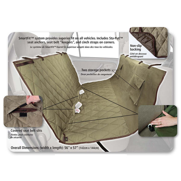 PetSafe Solvit Deluxe Hammock Seat Cover Standard Tan 57