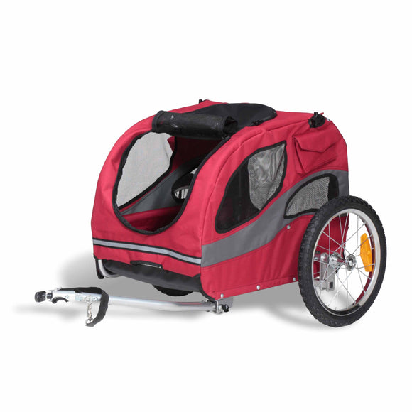 PetSafe Happy Ride Steel Pet Bicycle Trailer Medium Red