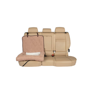 PetSafe Happy Ride Car Dog Bed Bucket Seat Tan 40" x 23" x 5"