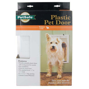 PetSafe Plastic Pet Door Premium Medium White 10.5" x 15"
