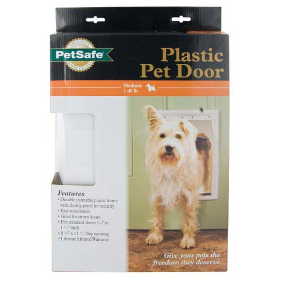 PetSafe Plastic Pet Door Premium Medium White 10.5
